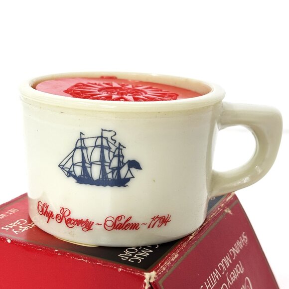 Old Spice Shulton Pottery Glass Shaving Mug 3 oz Soap VTG NOS - Picture 1 of 13